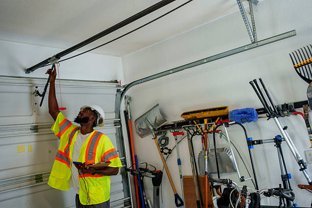 Professional Garage Door Panel Replacement technician working in New Beaver, PA